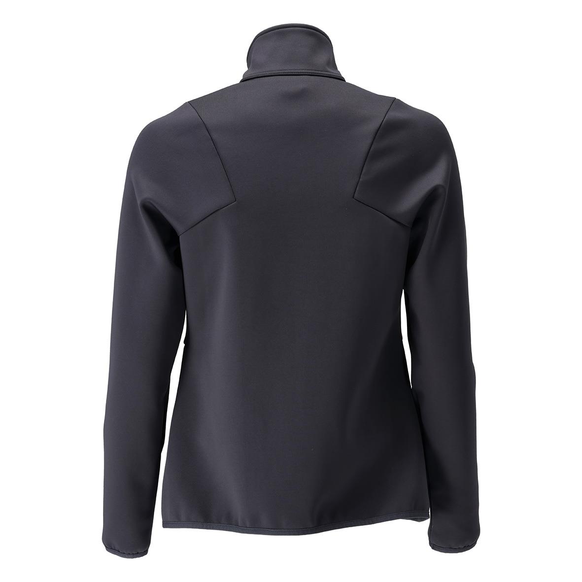 Mörk marin fleecejacka för dam i storlek 2XL med hög krage