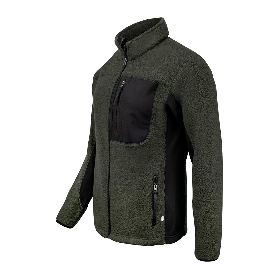 Fleecetröja Texstar WJ85 Dam Grön/Svart XS med dragkedjor och hög krage