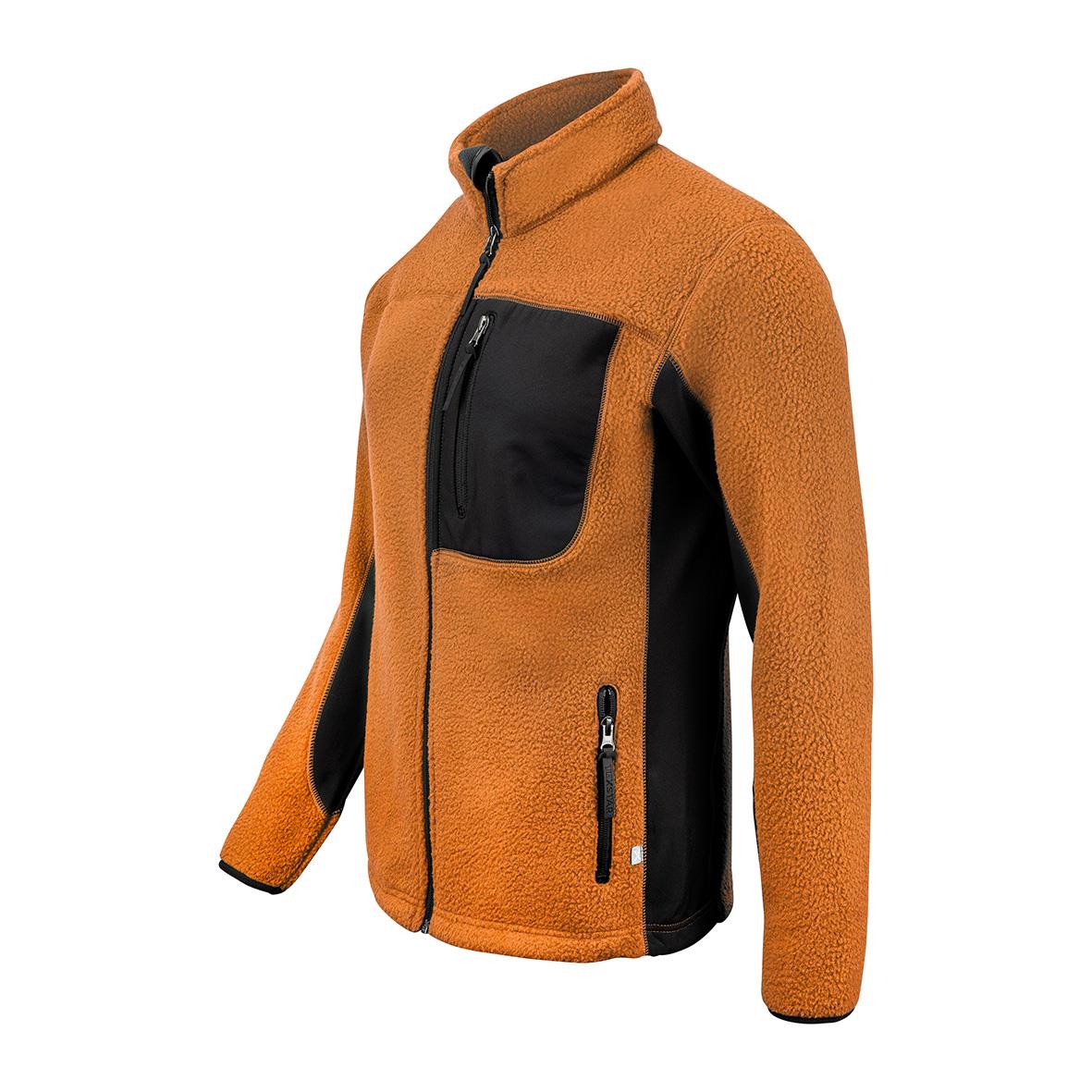 Fleecetröja Texstar WJ85 Dam Orange/Svart 3XL med dragkedja och fickor