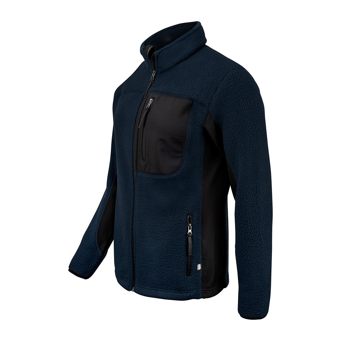 Fleecetröja Texstar WJ85 Dam Marin/Svart 3XL med dragkedjor och fickor