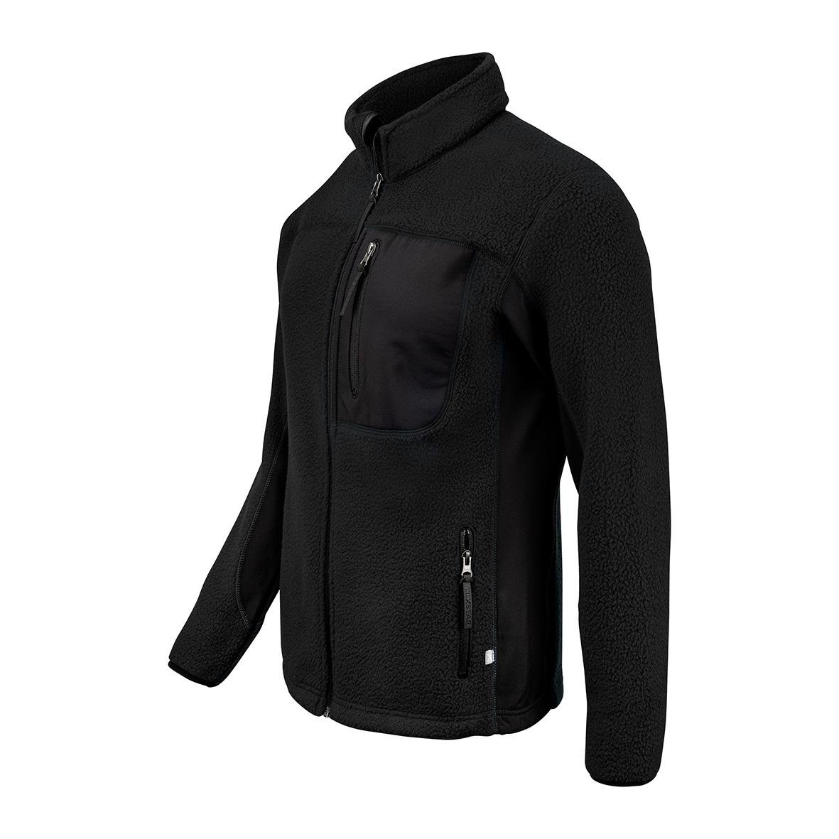 Svart fleecetröja Texstar WJ85 Dam XL med dragkedjor och hög krage