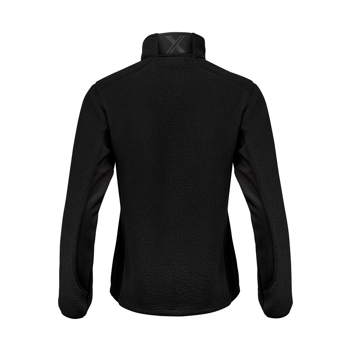 Svart fleecejacka Texstar WJ85 Dam XL sett bakifrån