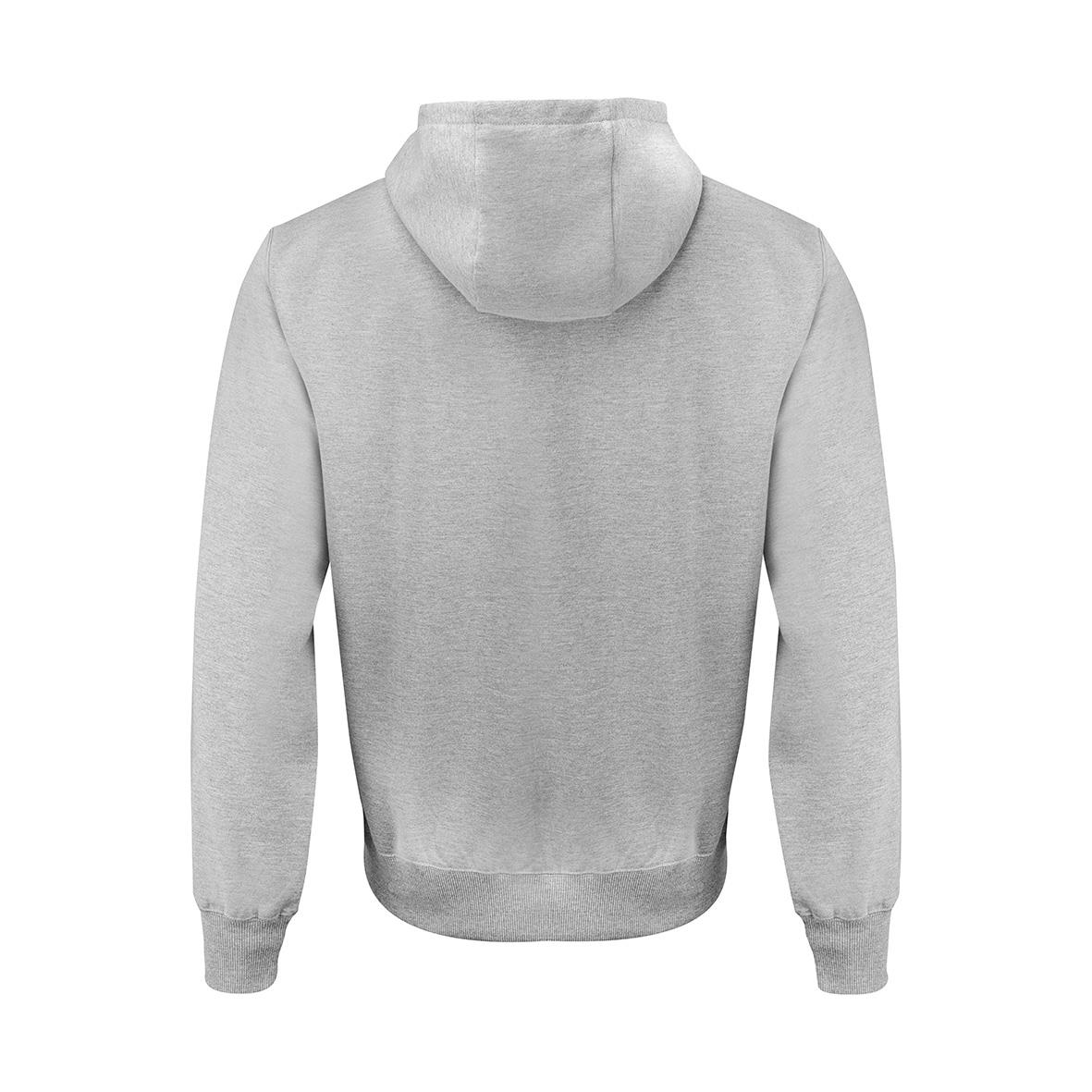 Ljusgrå hoodtröja Texstar HS02 S med huva och långa ärmar