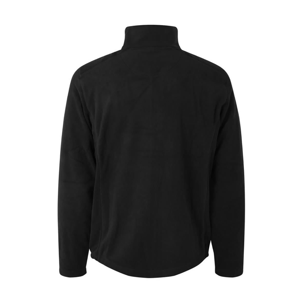 Svart microfleece jacka i storlek XS sett bakifrån