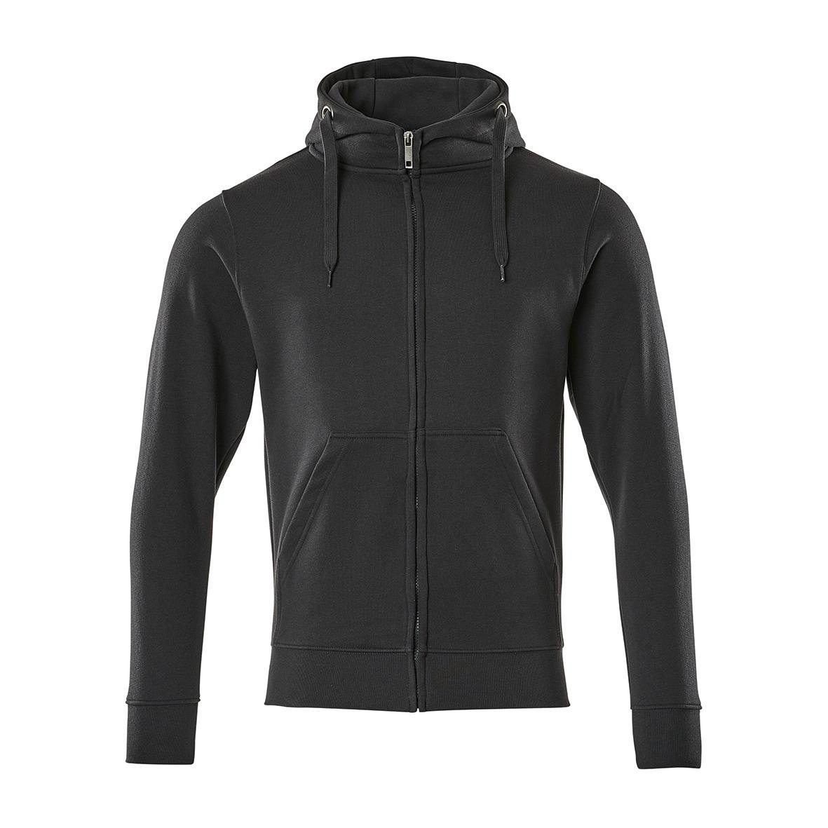Mörk marin hoodie med dragkedja och huva i storlek XS