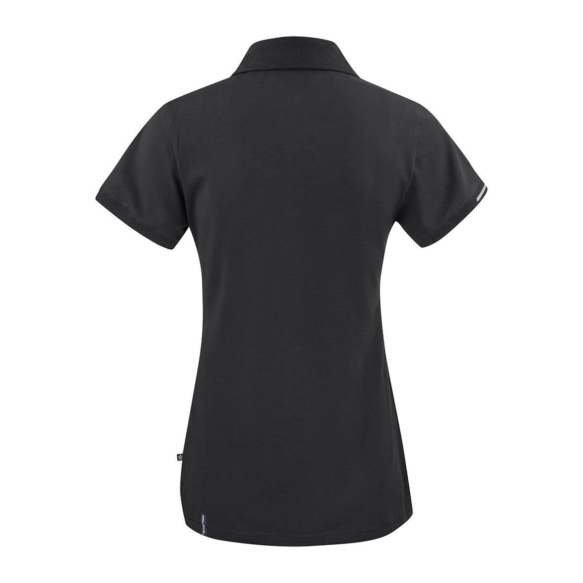 Svart funktionspiké Texstar PW20 Dam med kort ärm och krage
