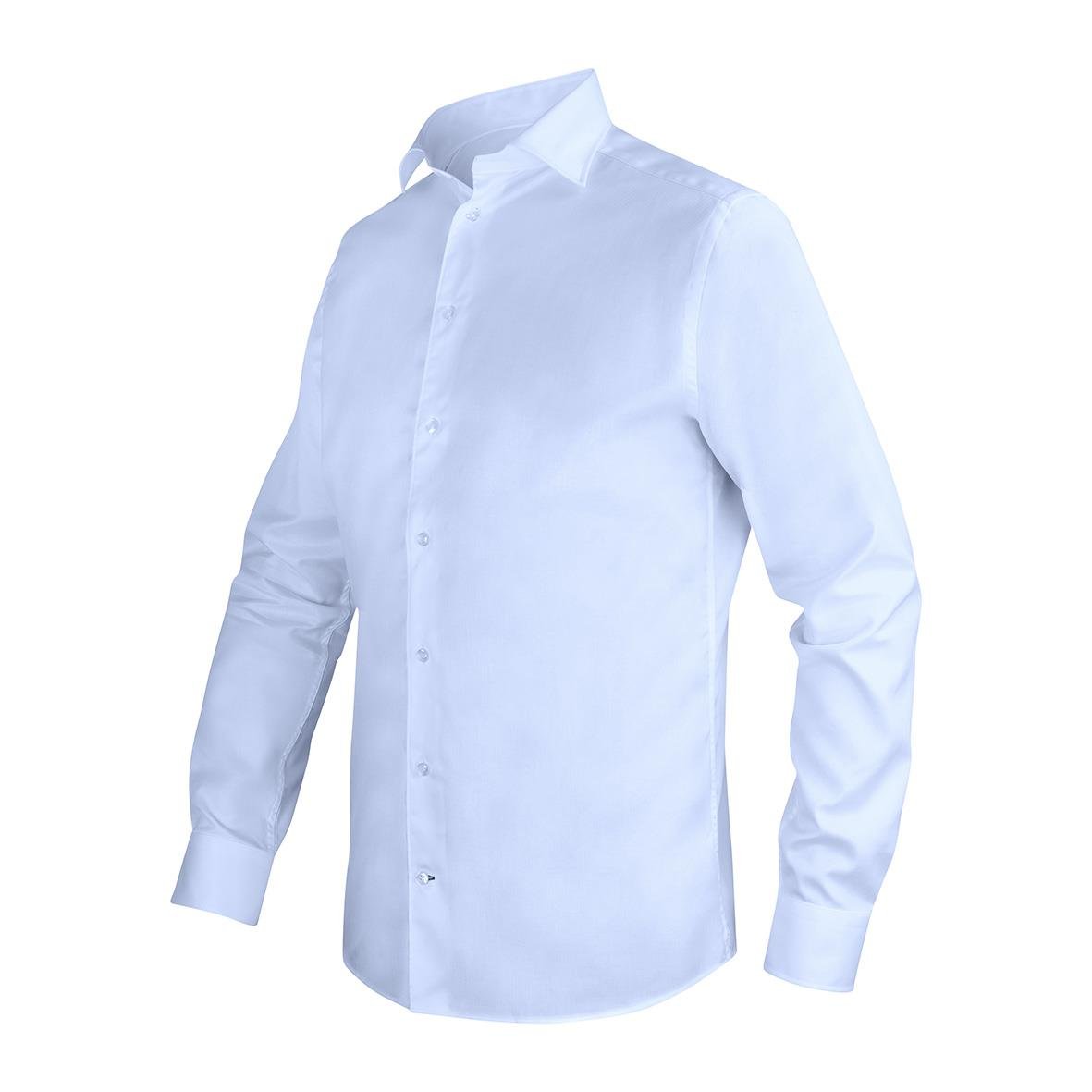Ljusblå skjorta Texstar SH26 i storlek XL med krage och knappar