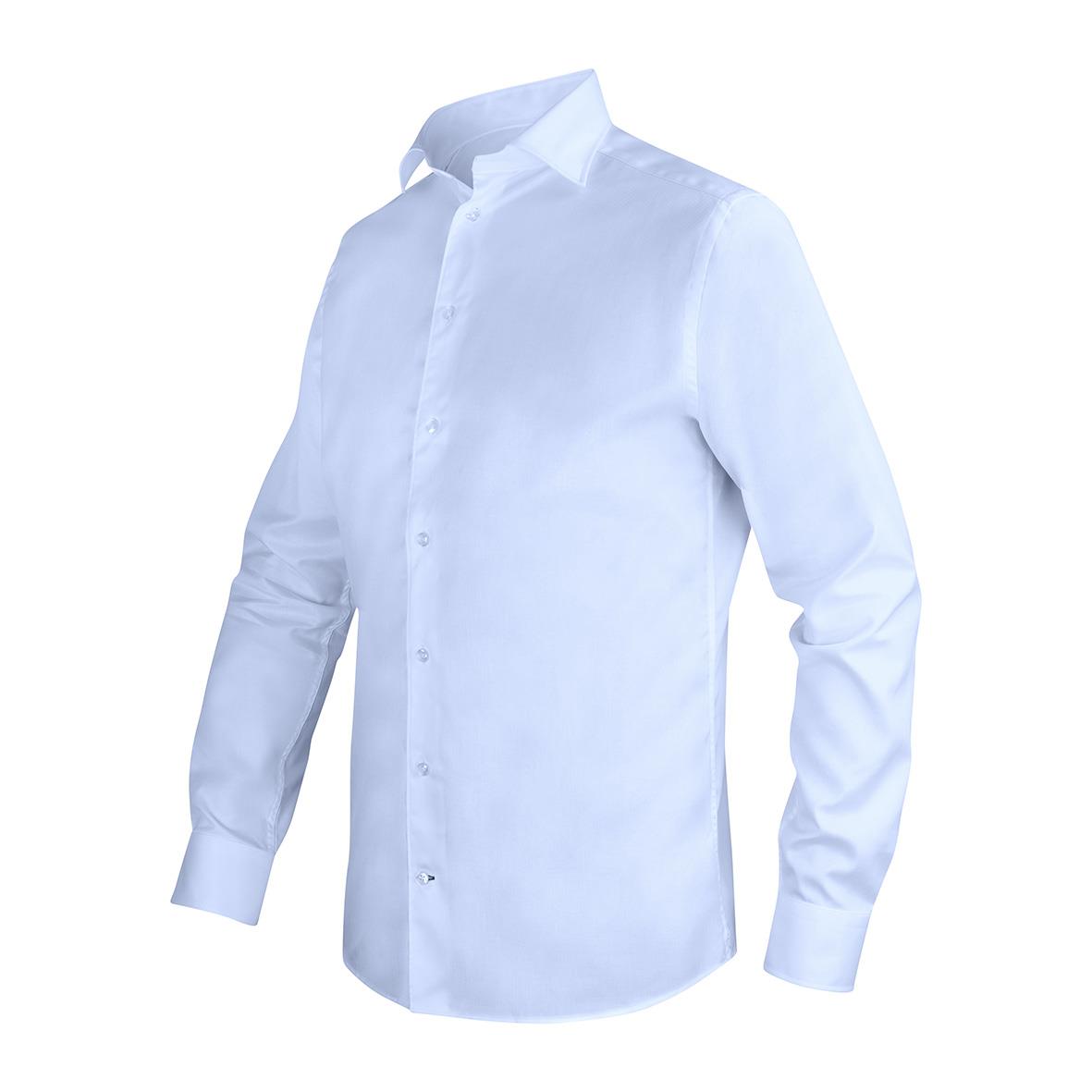 Ljusblå skjorta Texstar SH26 i storlek XL med krage och knappar