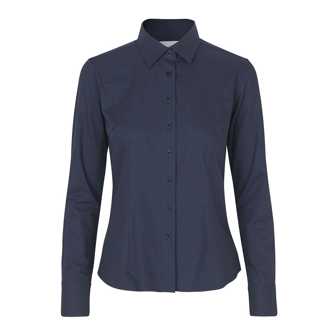 Marinblå damskjorta från Seven Seas S52 Hybrid Modern