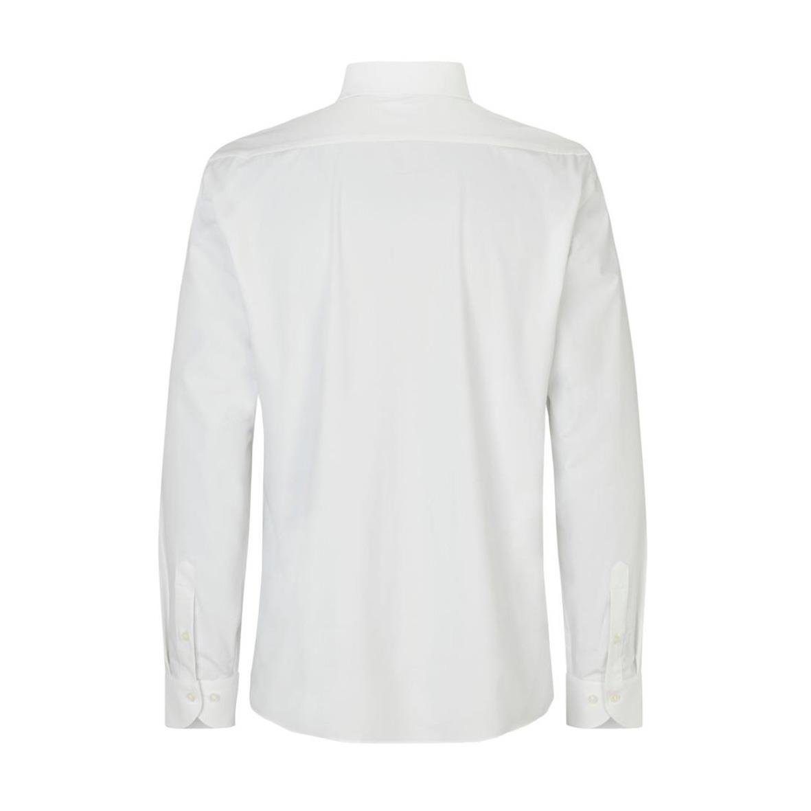 Vit modern skjorta från Seven Seas S50 Hybrid, långärmad med krage