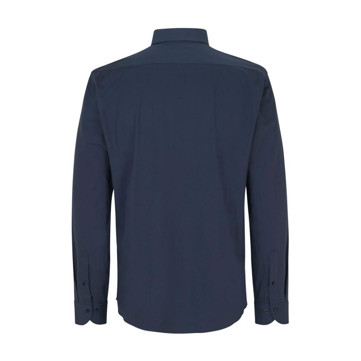 Mörkblå skjorta från Seven Seas S50 Hybrid Modern Marin, bakvy