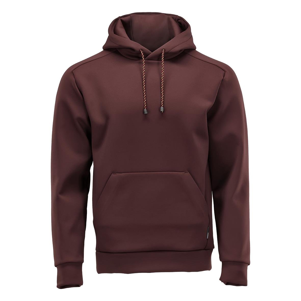 Vinröd fleece-tröja med huva och känga i storlek 2XL