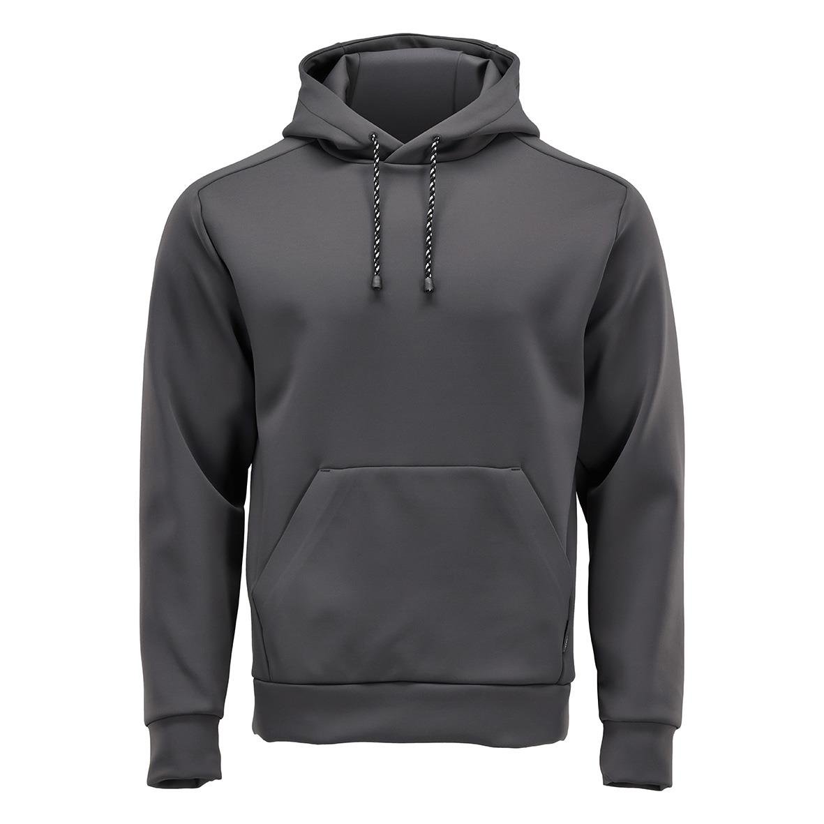 Mörkgrå fleecetröja med huva och känga, storlek 2XL