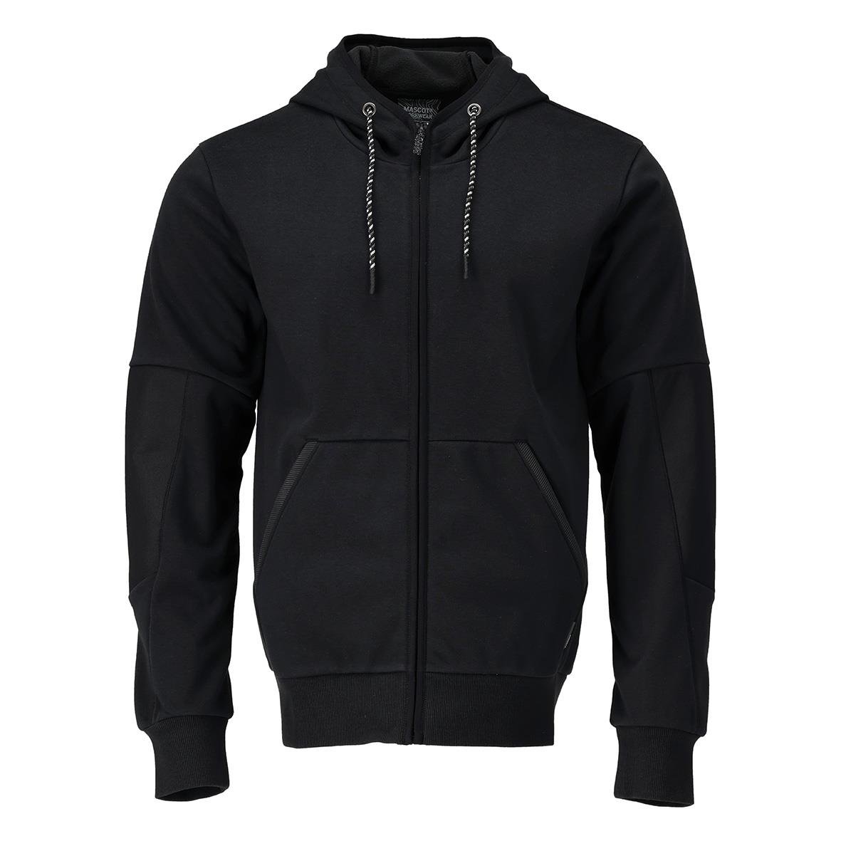 Svart hoodie i storlek 2XL med dragkedja och huva