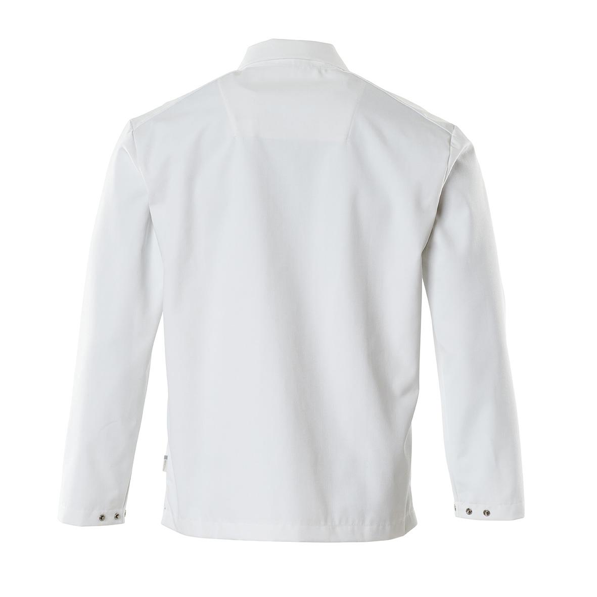 Vit kockjacka med knappar vid ärmslut och bakifrån