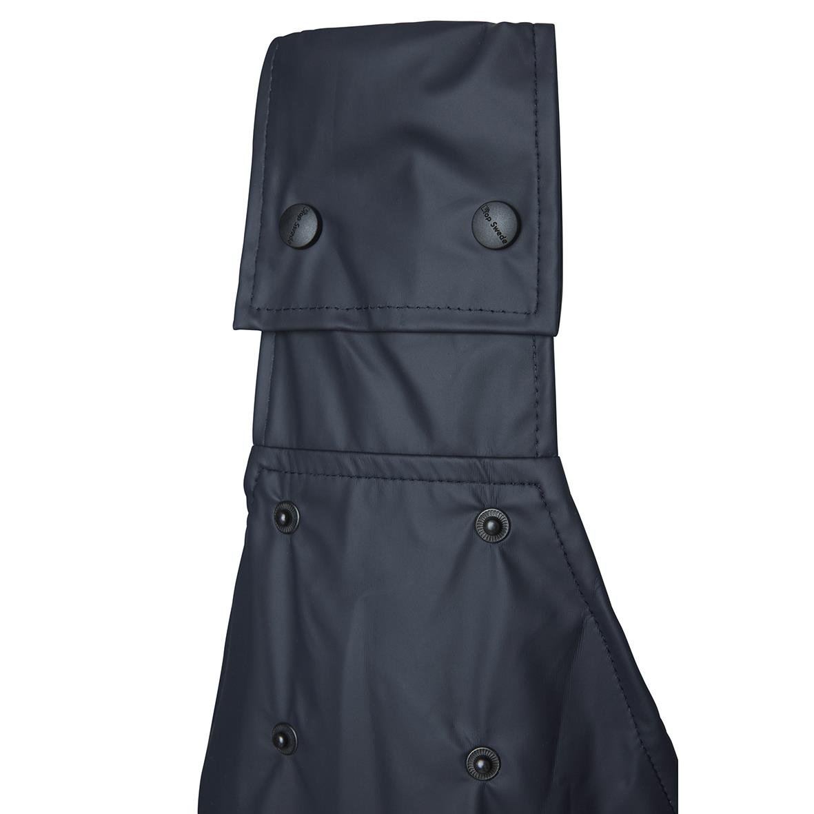 Marin unisex byxholkar i marinblått med knappar och justerbara detaljer