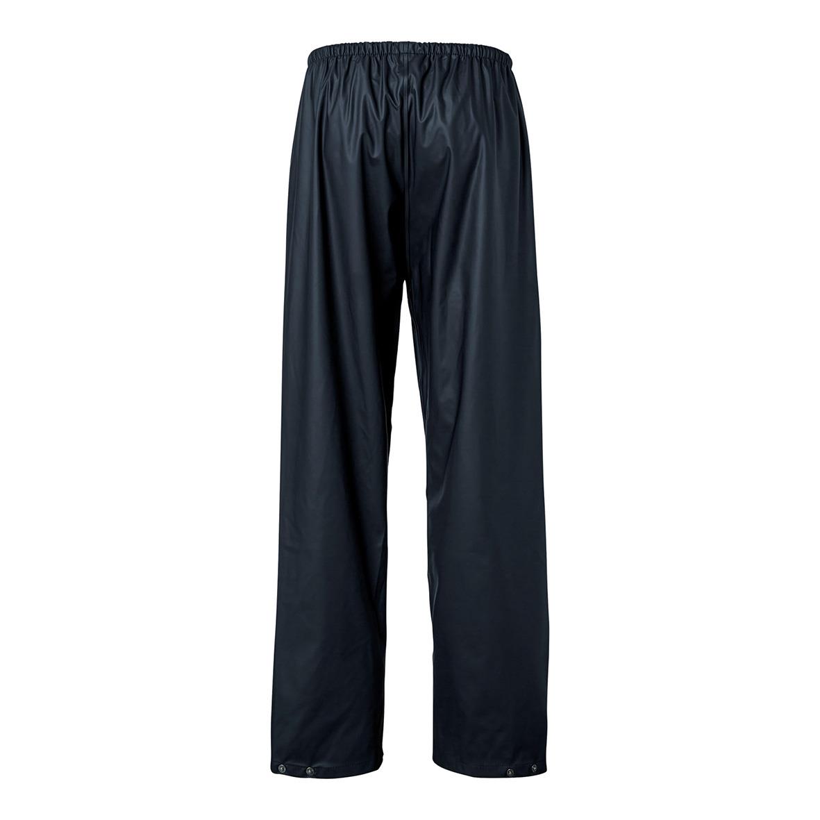 Marinblå unisex regnbyxor med elastisk midja