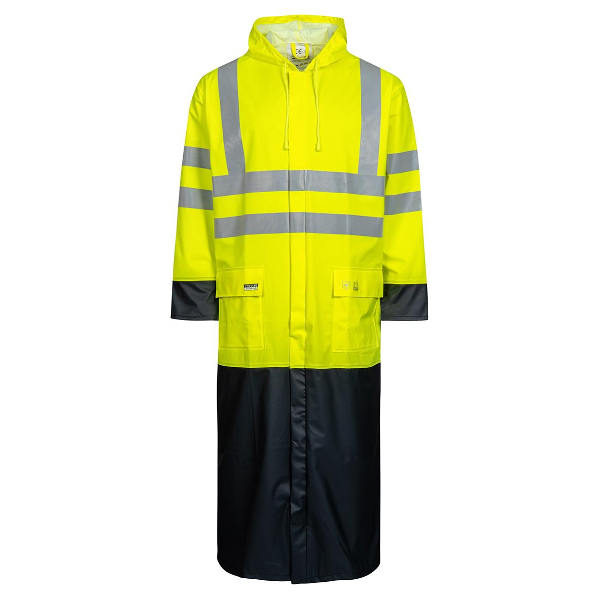 Regnrock Lyngsoe LR8085 PU 135cm Hi-Vis gul/marin XS