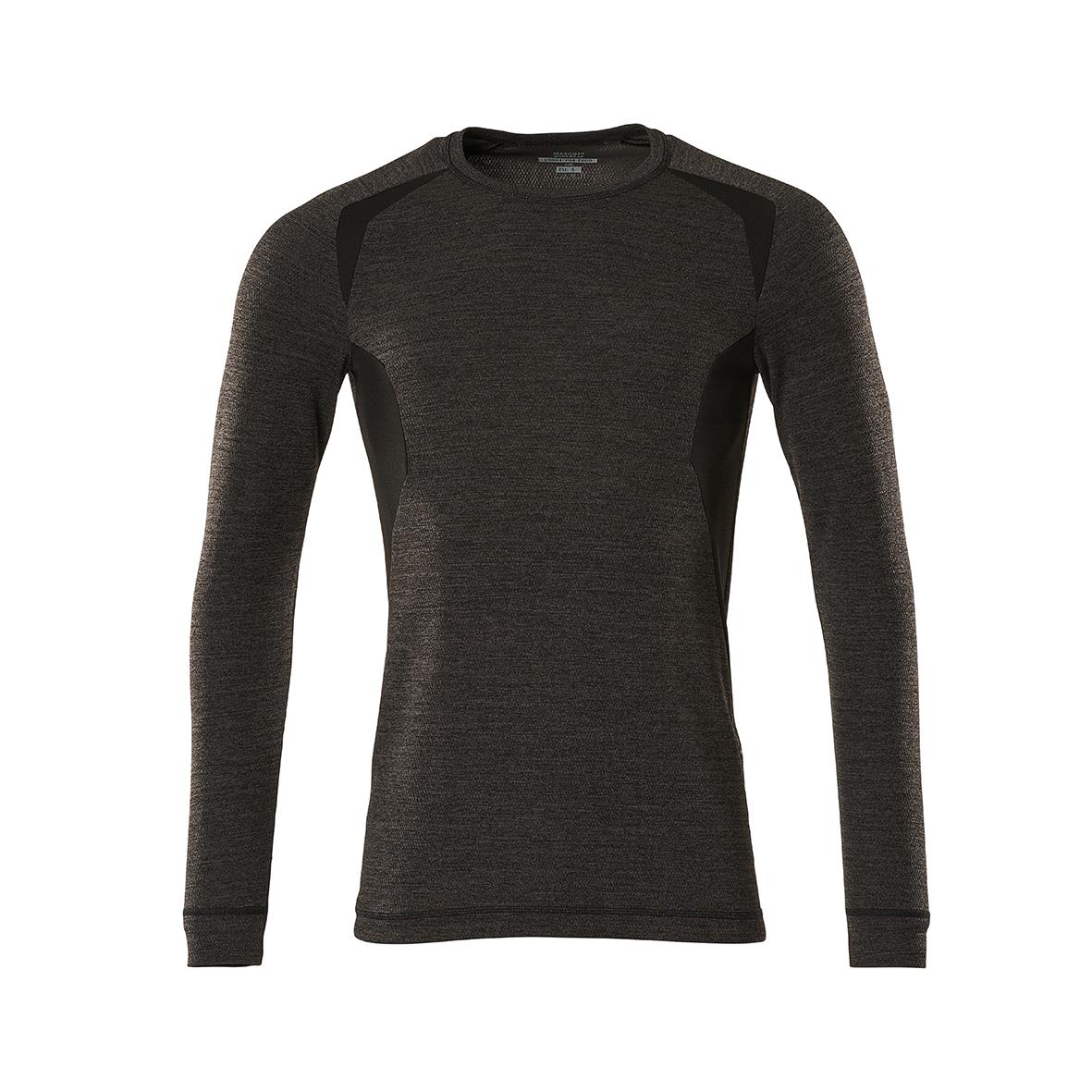 Mörk antracitfärgad underställströja från Mascot med lång ärm och passform för herrar