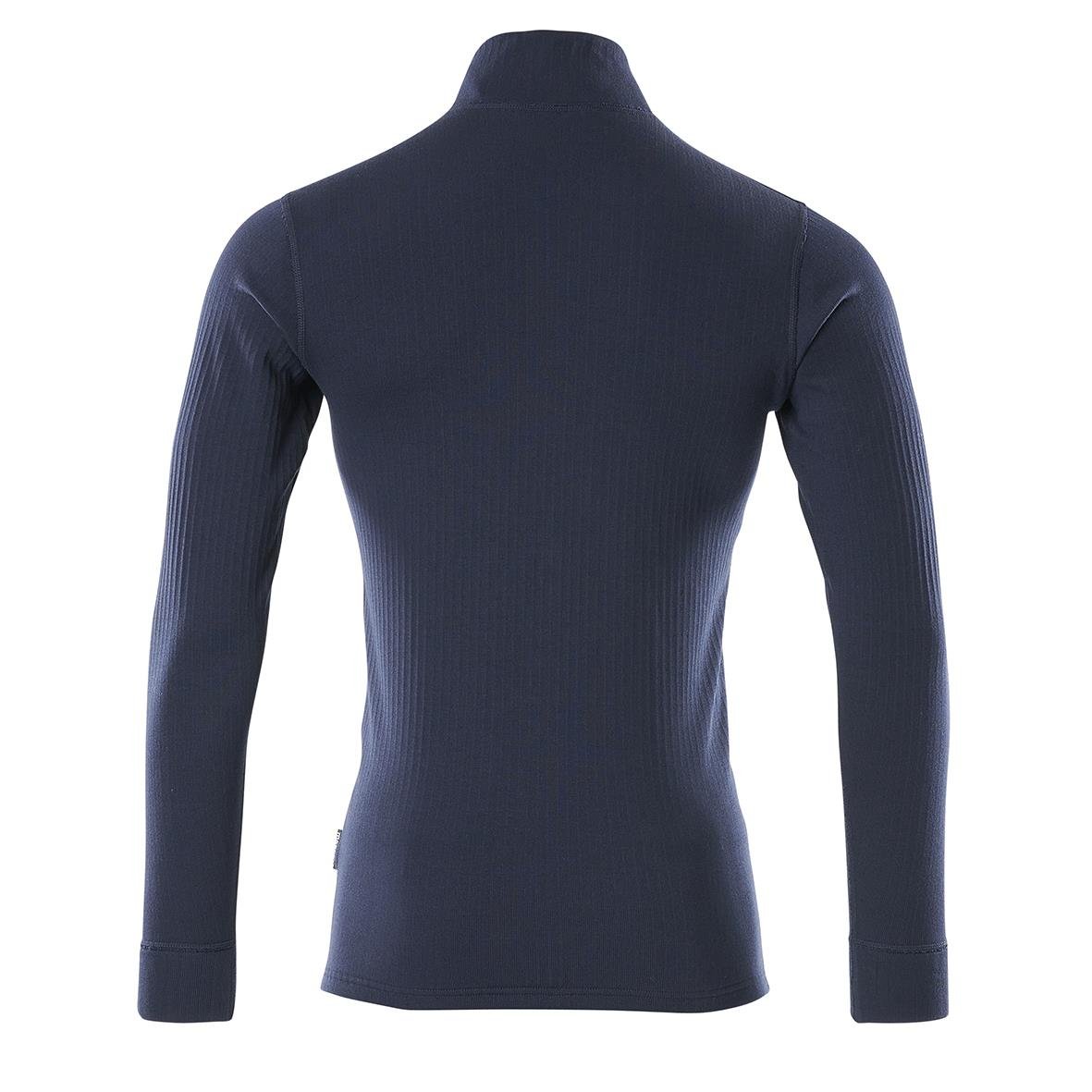 Mörkblå underställströja för funktionellt bruk med långärmad design och ribbade detaljer