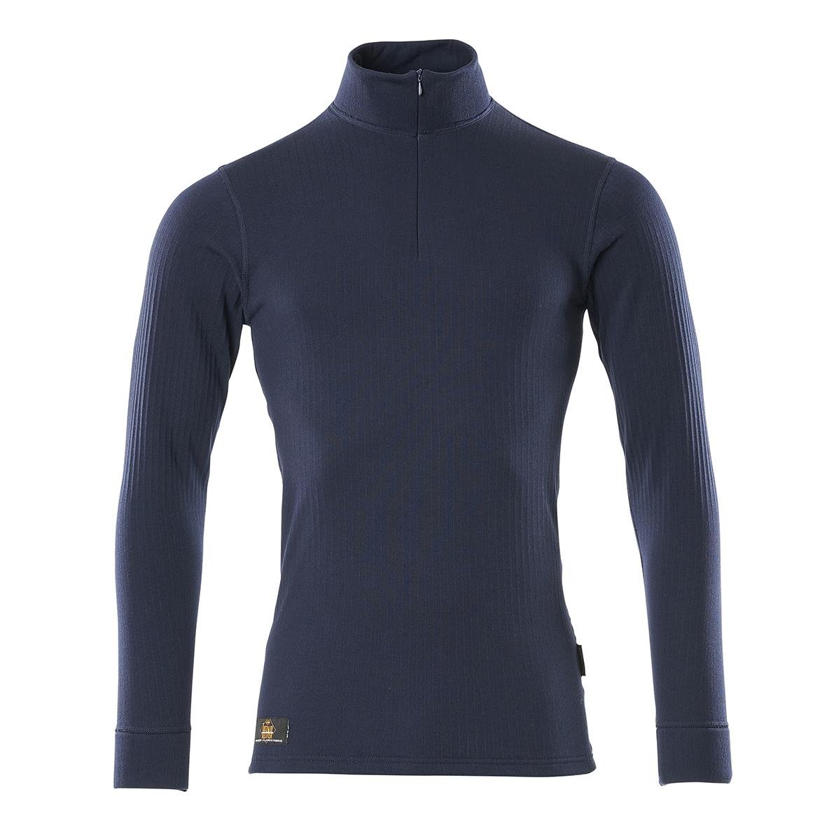 Mörkblå funktionsunderställströja från Mascot med hög krage och dragkedja i storlek 2XL