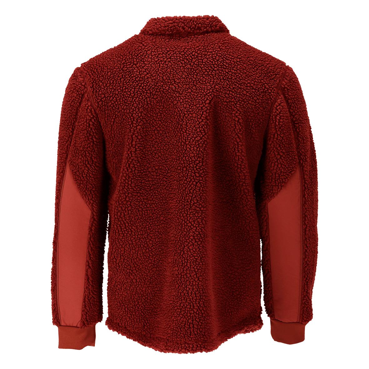 Röd fiberpälsskjorta i storlek 2XL med fleece och meshdetaljer bakifrån