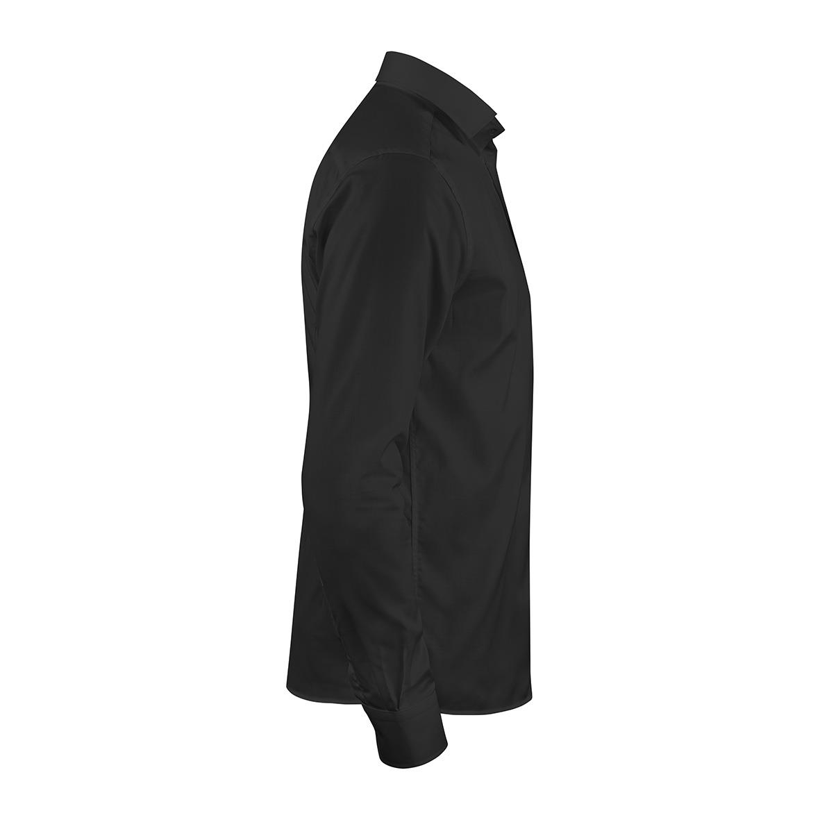 Svart skjorta Texstar SH26 XS visad från sidan