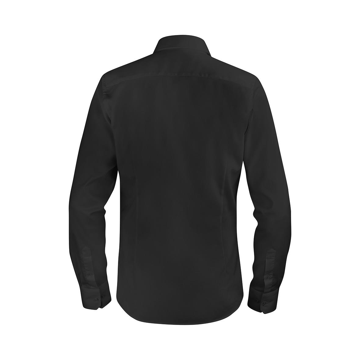 Svart skjorta Texstar SH26 S framifrån
