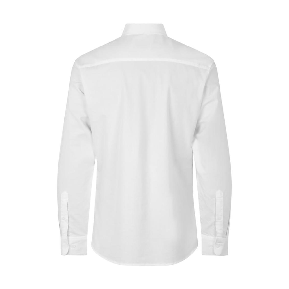 Vit skjorta Seven Seas S61 Oxford Slim med knappar på ärmarna