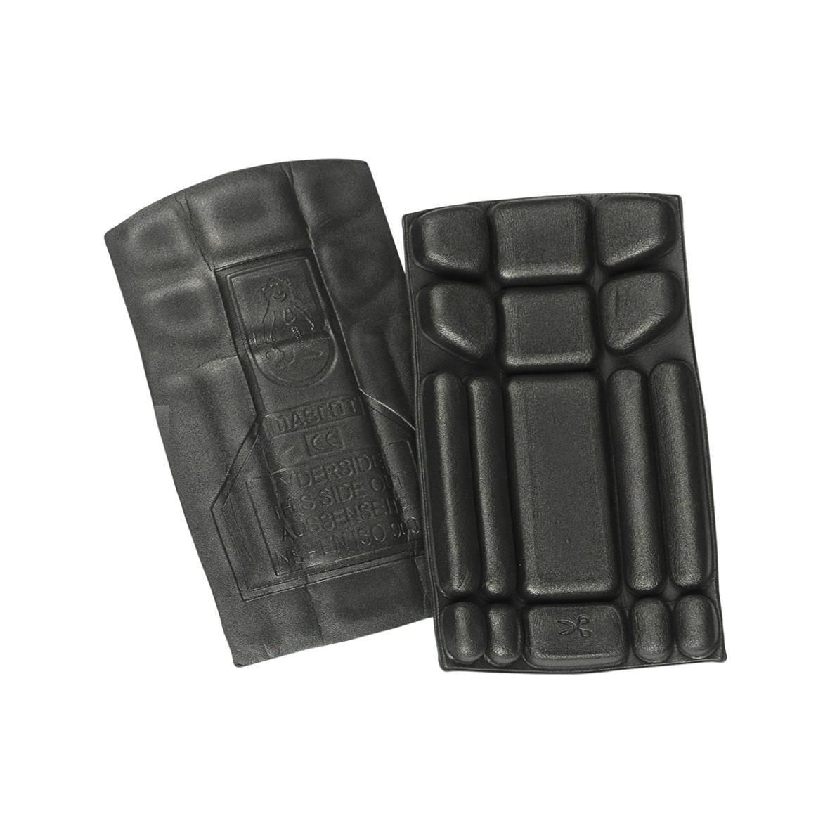 Grå knäskydd av gummi med skyddande design