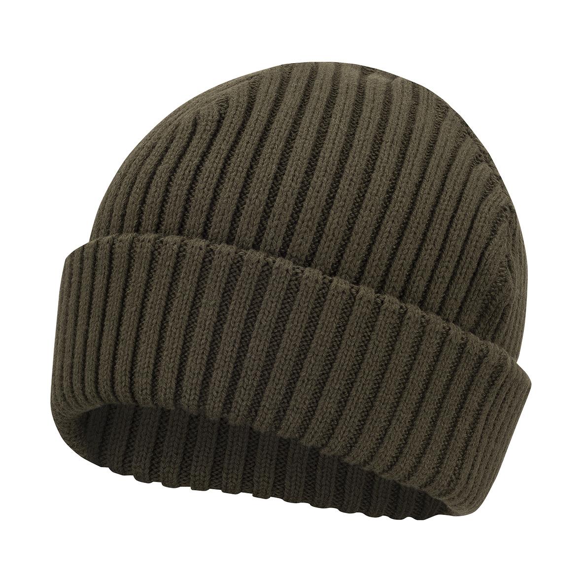 Mörkgrön ribbad mjuk mössa Texstar Ribbed Soft Cap AC19