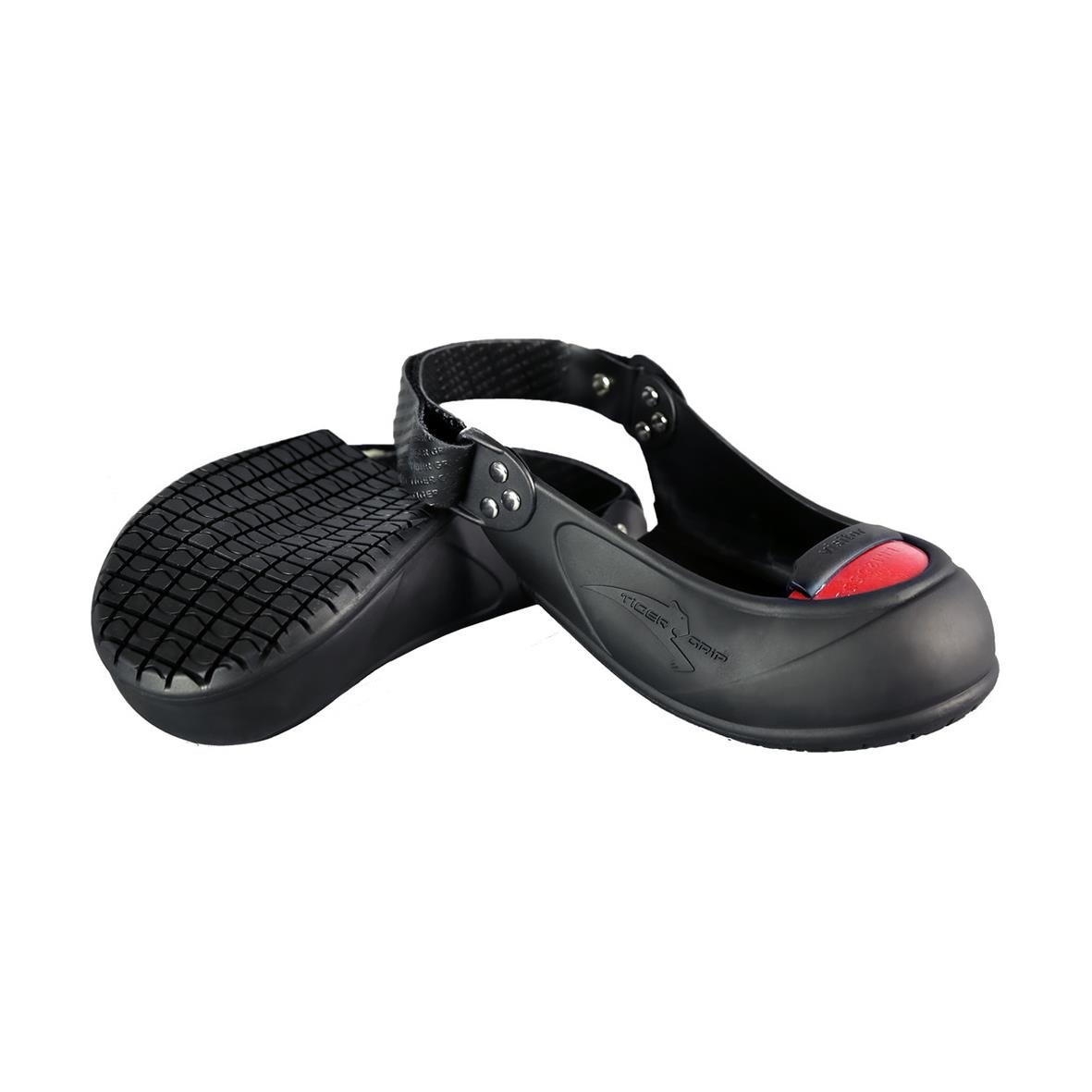 Skyddståhätta Tiger Grip svart/röd, storlek 39-43, med halkskyddad sula och justerbar rem