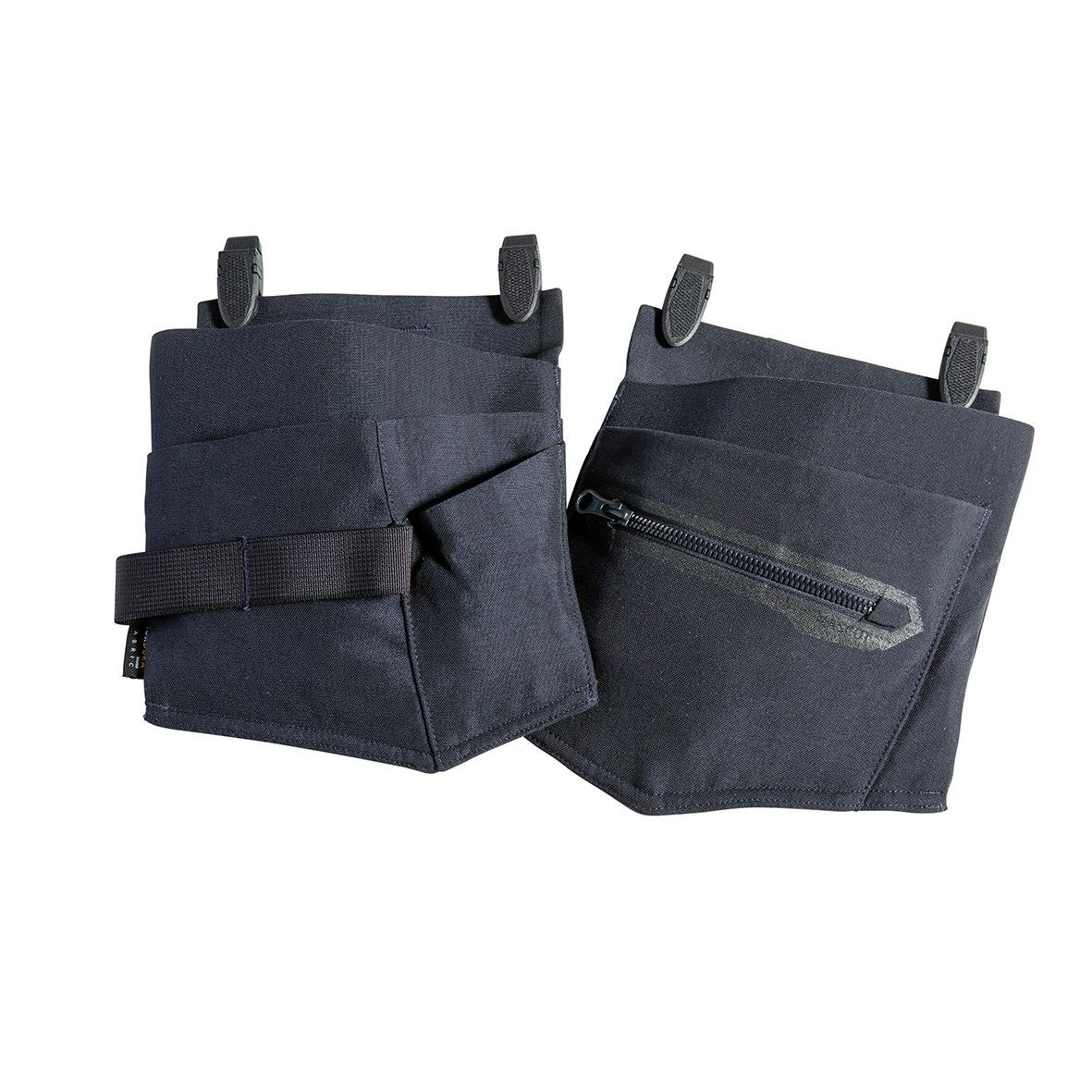 Hängfickor för hantverkare i mörk marin med ficka och dragkedja