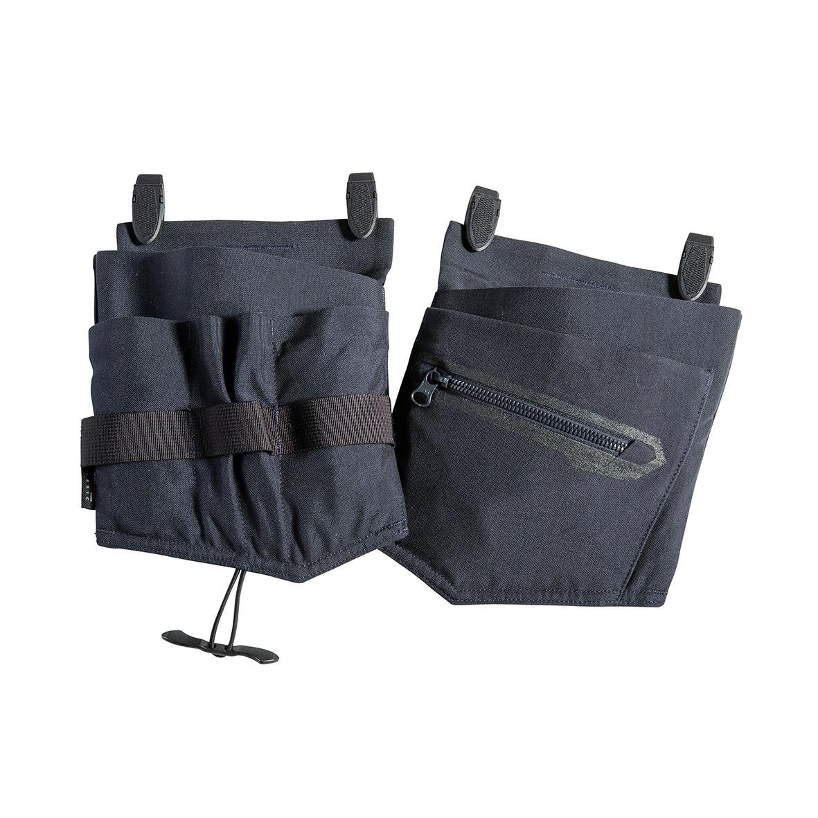 Mörk marin hängfickor för elektriker med flera fack och dragkedja