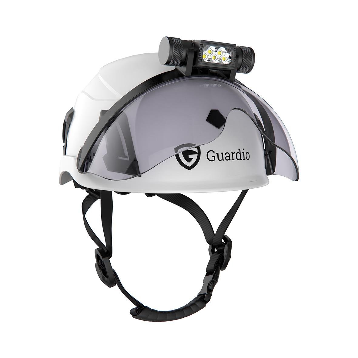 Hjälmlampa Guardio VisorFlex med LED-lampor och justerbart huvudband