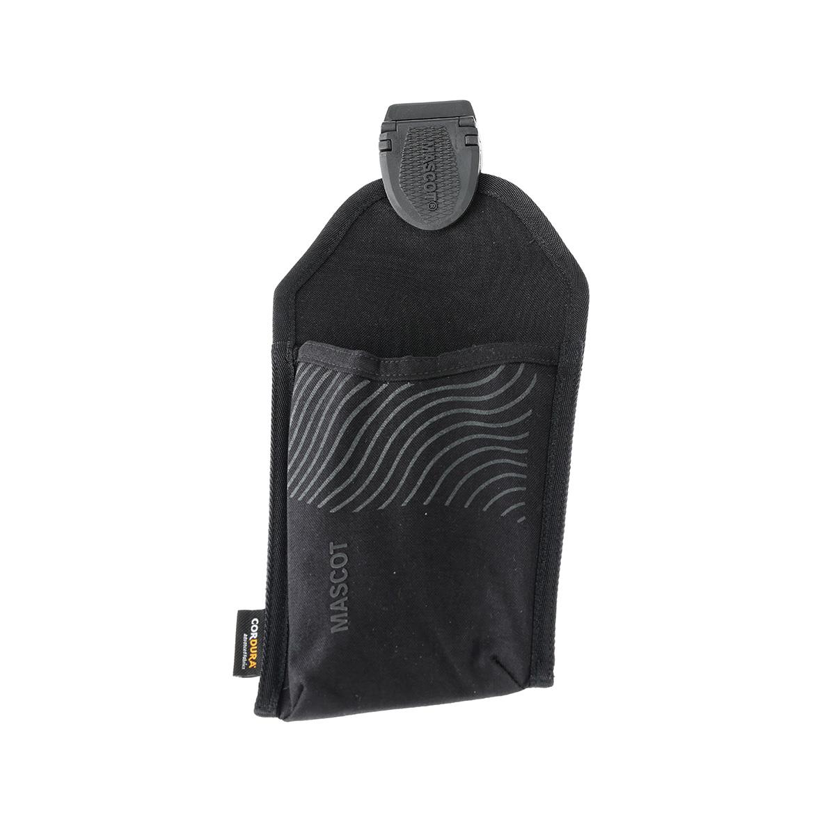 Svart hängficka för bälte med frontficka och clip för enkel fastsättning