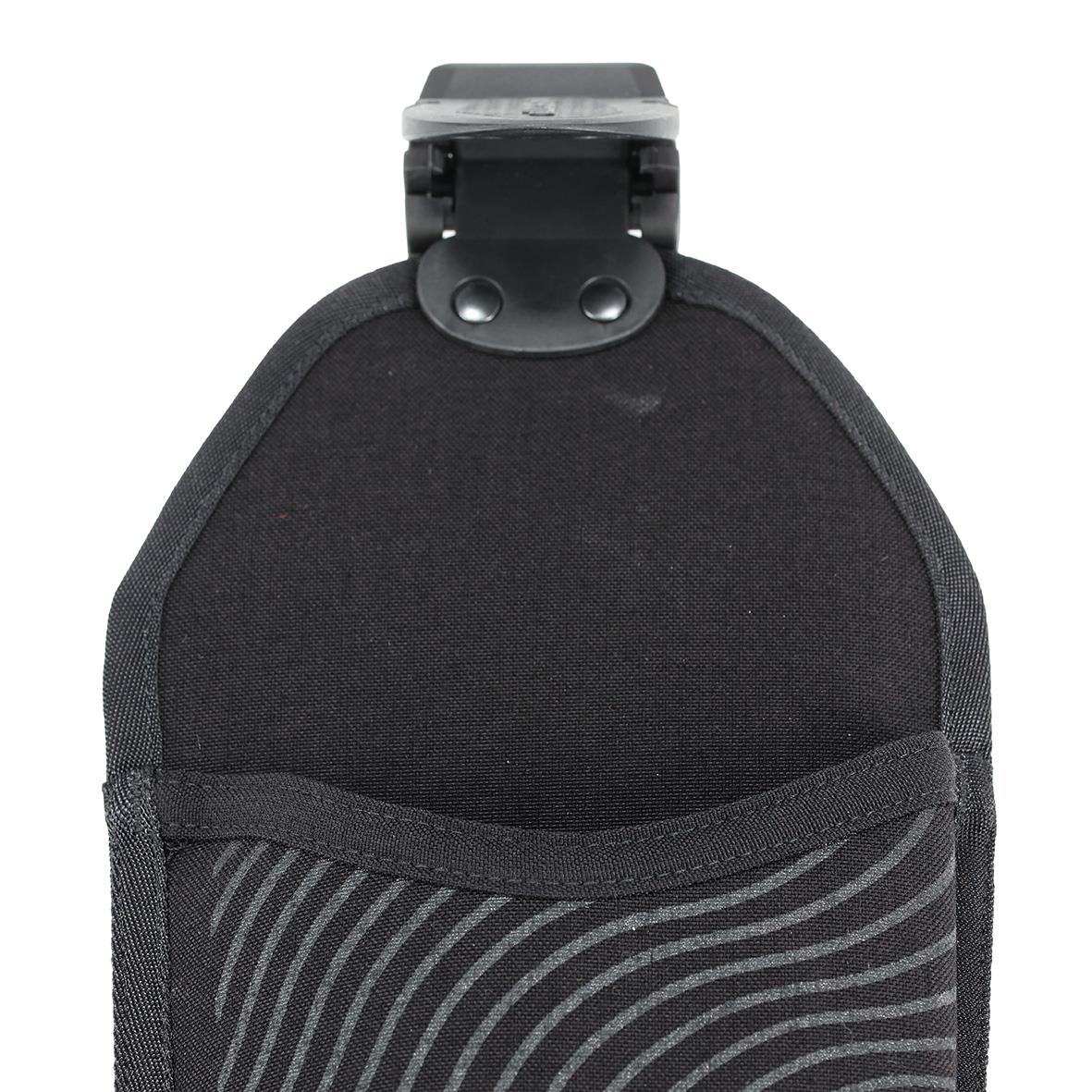 Svart hängficka med elastisk ficka och clip för montering, One Size