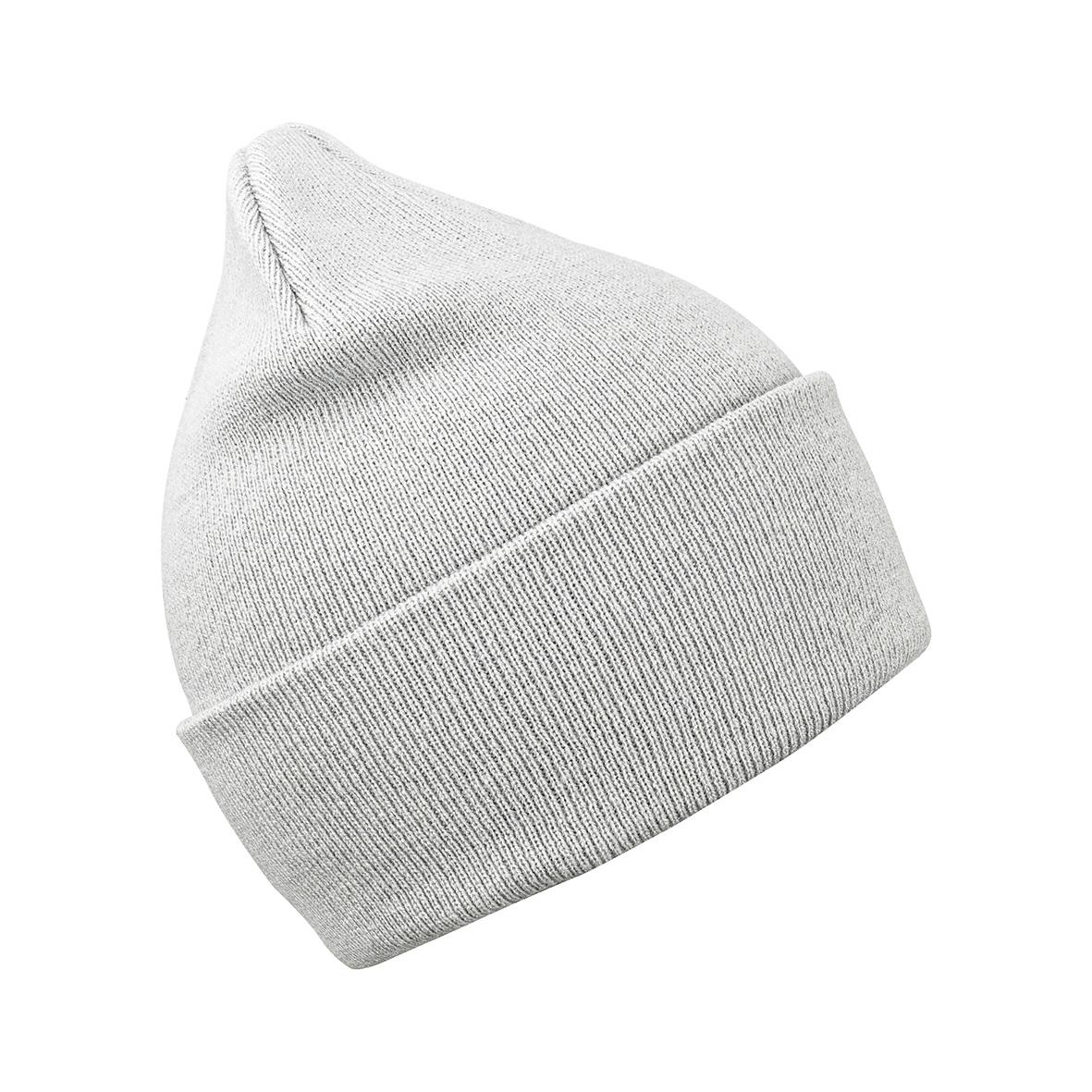 Ljusgrå mössa Texstar AC21 i one size, stickad och varm