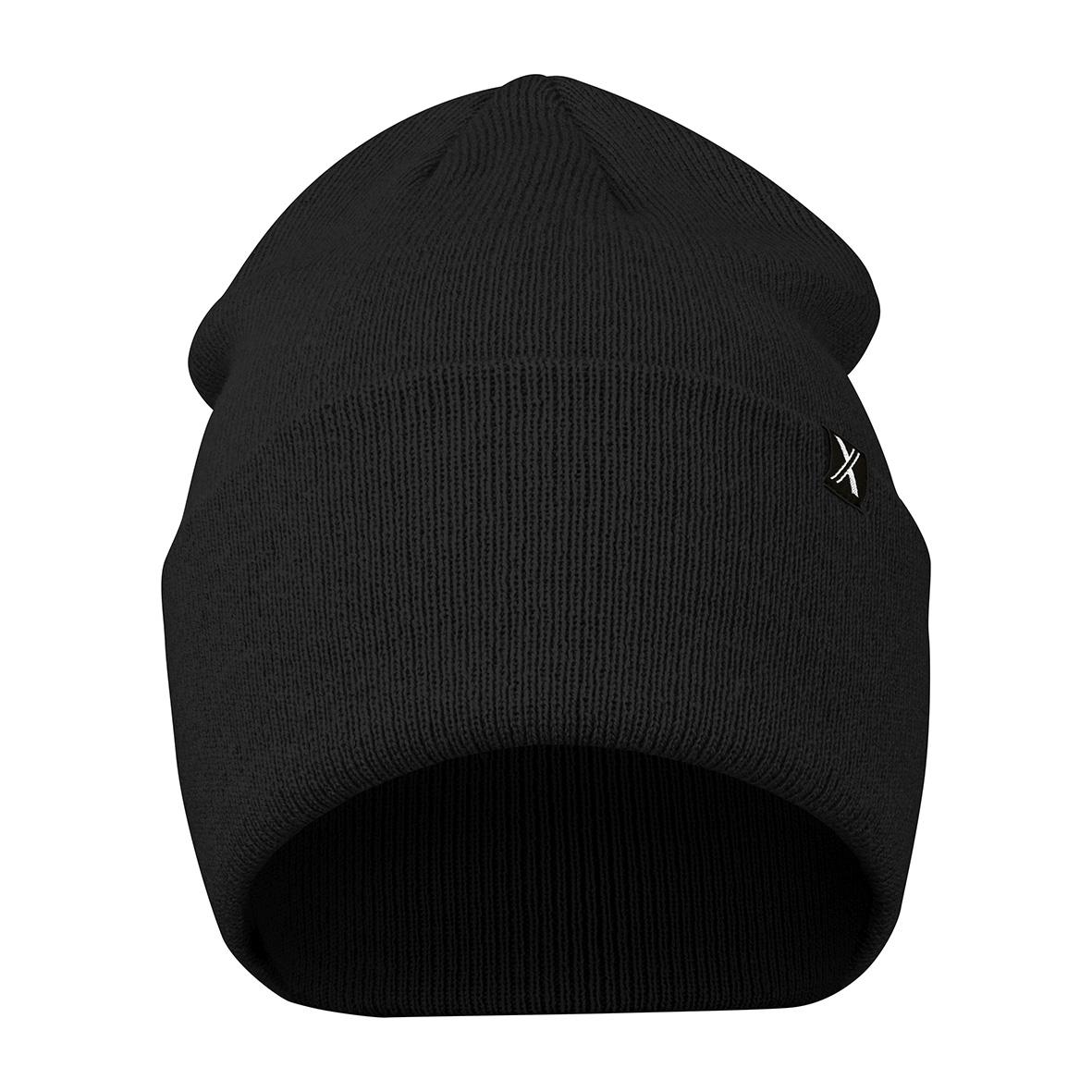 Svart mössa Texstar AC21 i one size, stickad och varm