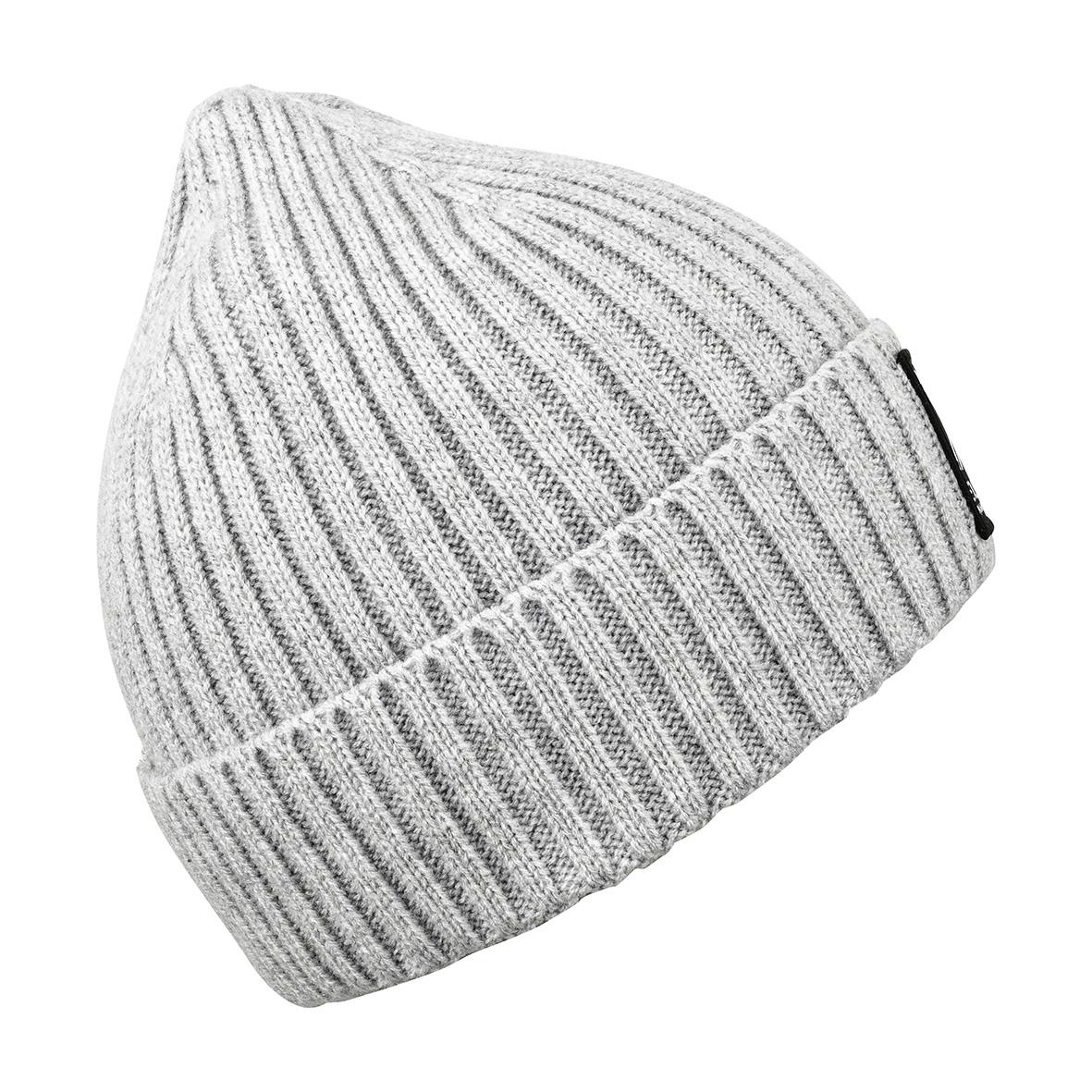 Ljusgrå mössa Texstar AC20 i one size med ribbade mönster