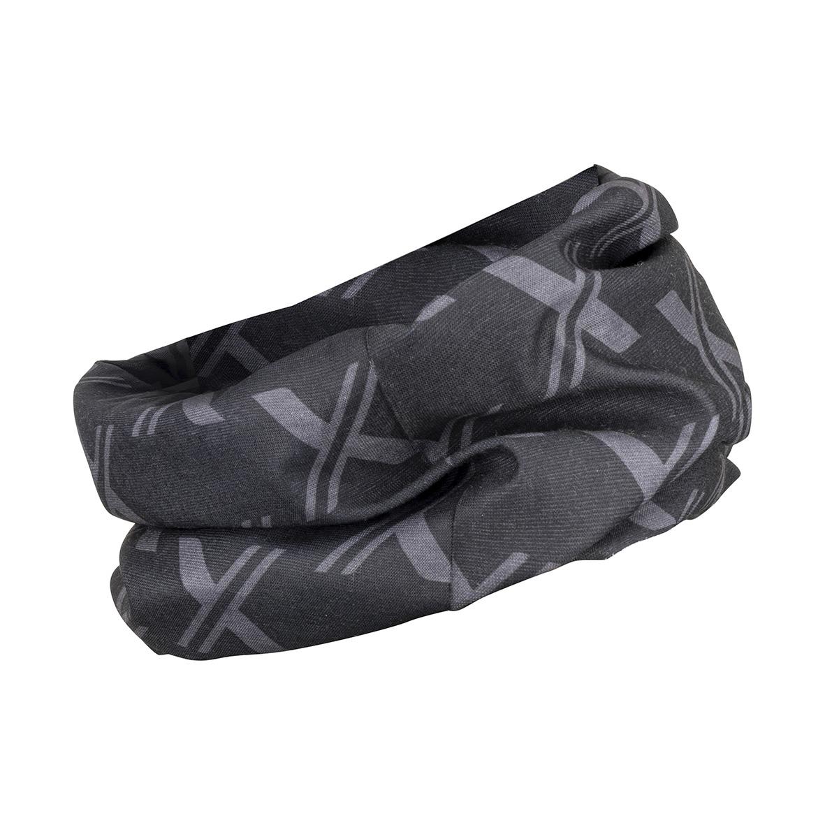 Svart halsvärmare Texstar AS01 i one size med geometriskt mönster