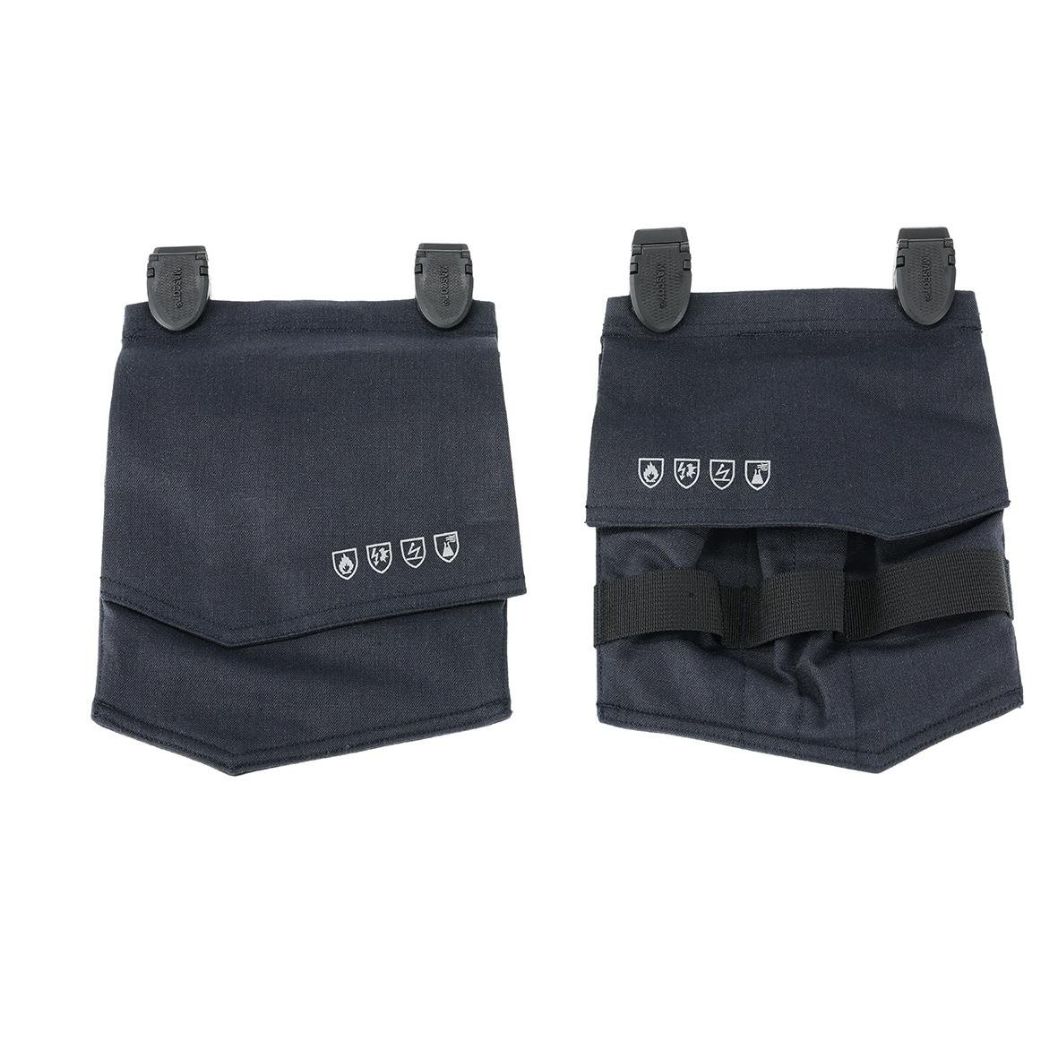 Två mörk marinfärgade hängfickor Mascot 24010-281 Multisafe med klämmor och fickor