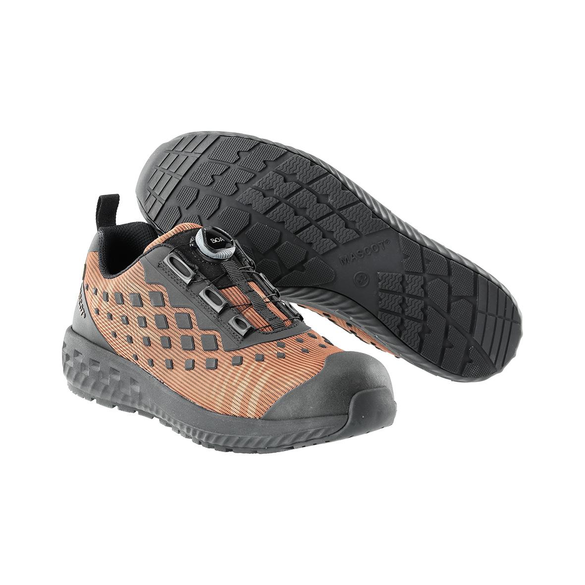 Skyddssko Mascot F0650-704 S1P BOA Nötbrun/Svart 36 med svart och nötbrun design och dragkedja