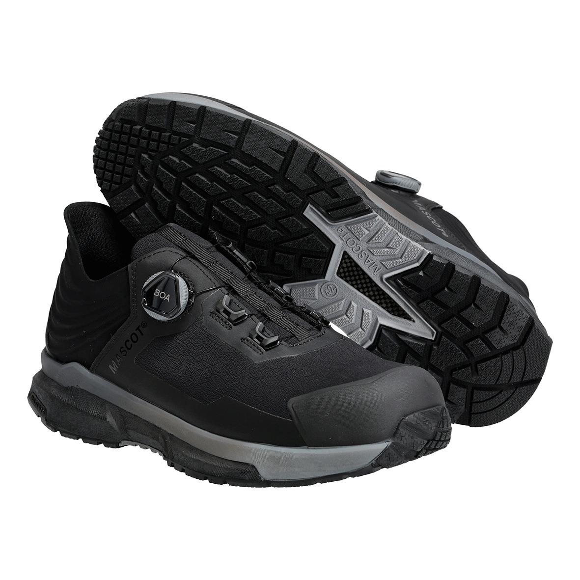 Svarta skyddsskor Mascot F1680-704 Boa i storlek 36 med robust sula och snörning