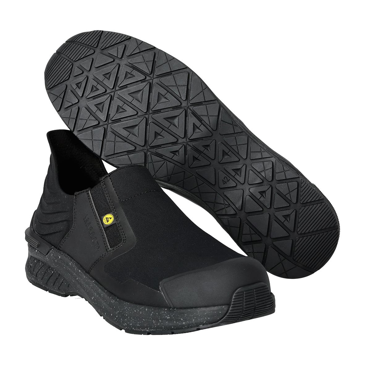 Svart skyddssko Mascot F1690-704 S3S elastisk med gummisula och låg profil