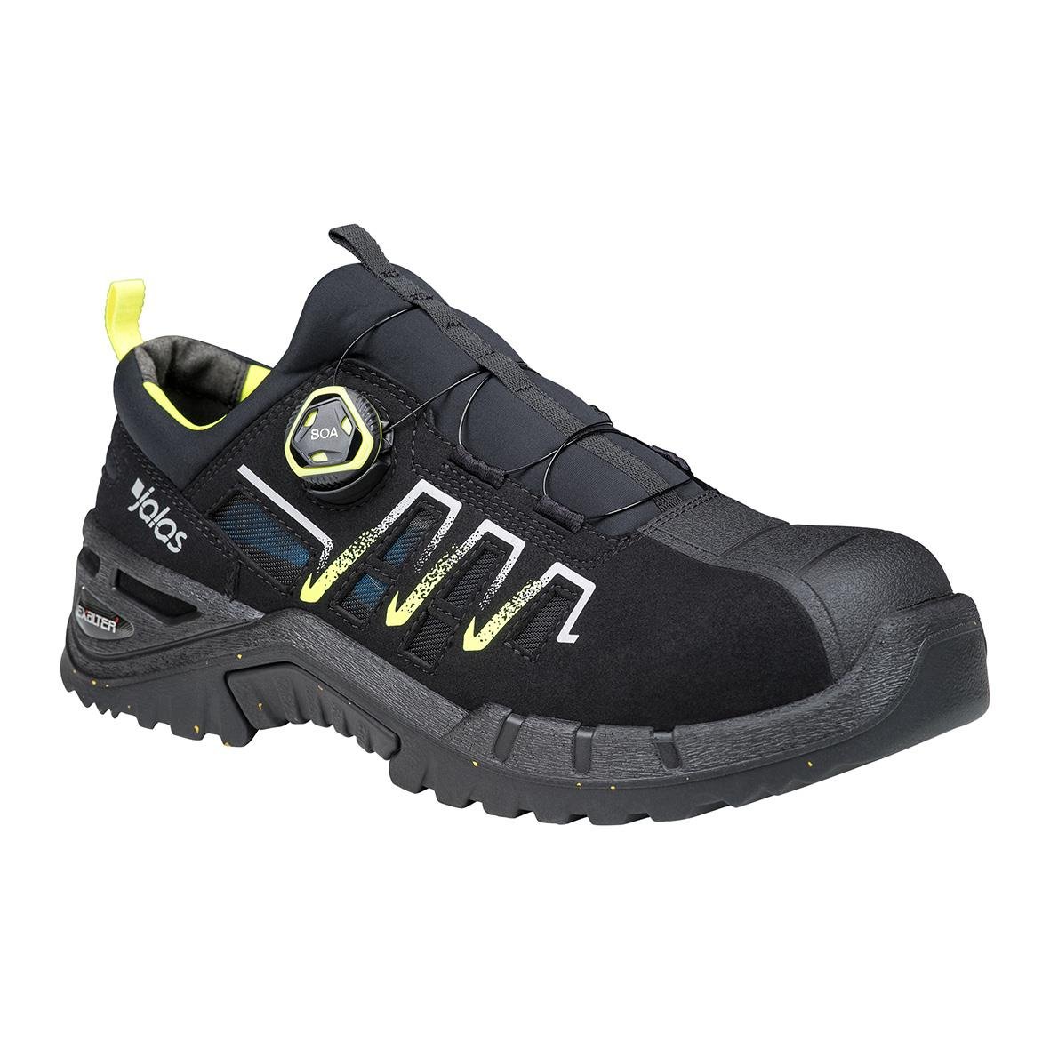 Skyddssko Jalas 9935 i svart med gula detaljer och robust sula