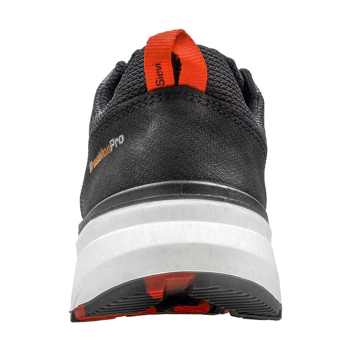Svart skyddssko Sievi 54-52546 FastX Dflex 35 med orange bakre flik och vit sula