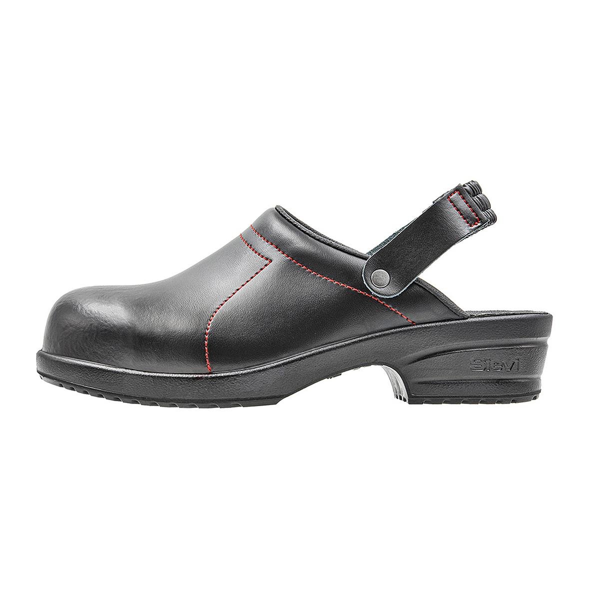 Svart skyddstoffel i läst, med rem för säker passform, från Sievi Riff SBAE 52933