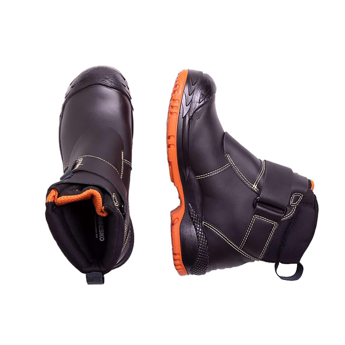 Skyddskänga Arbesko Oxelösund 650 i svart med orange sula och justerbar rem