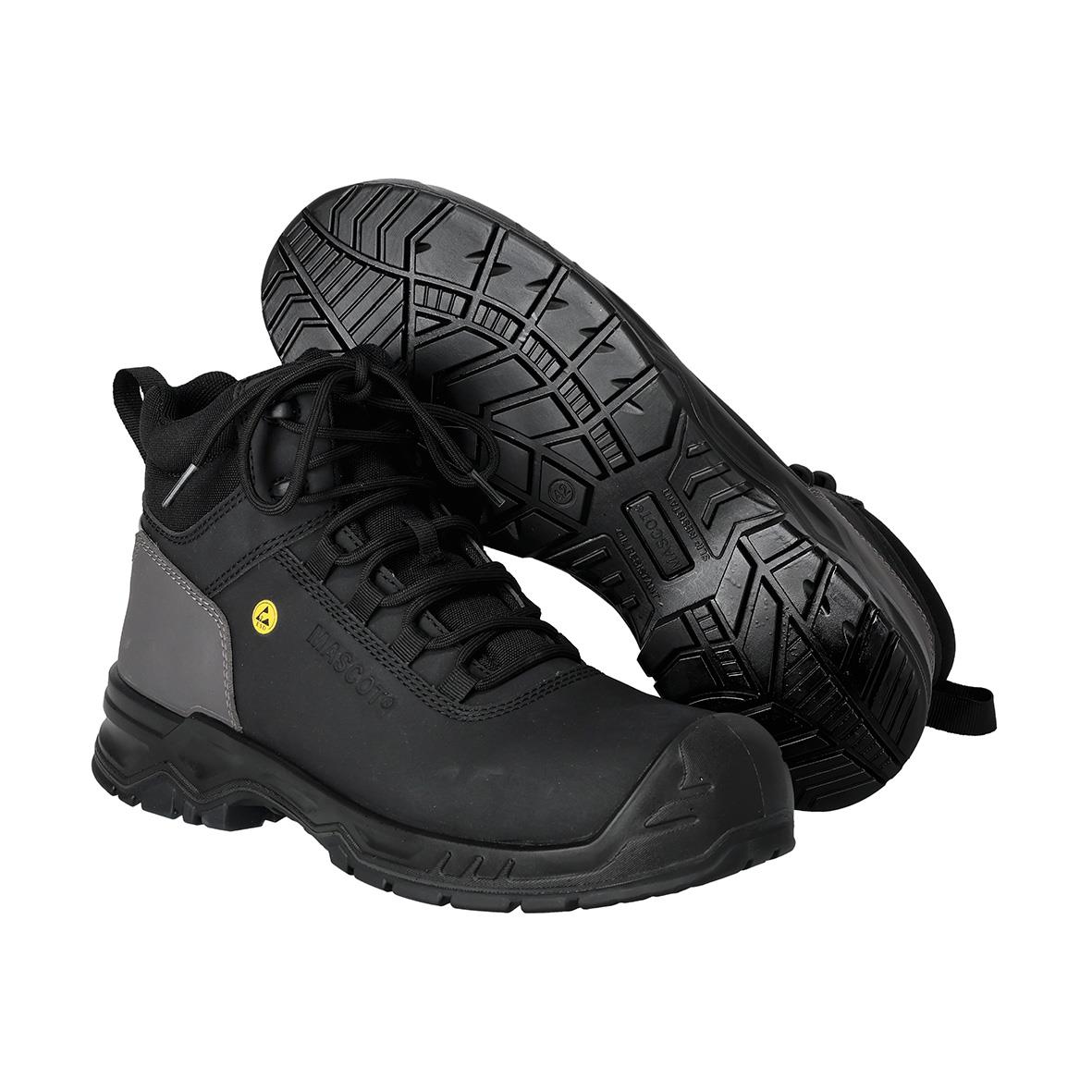 Svart skyddskänga Mascot F1007-906-09 S3S i storlek 36 med slitstark sula och robust design